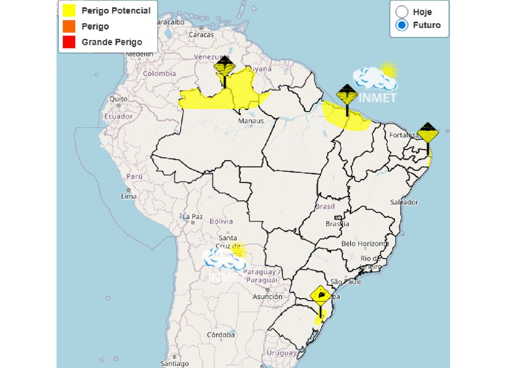 INMET emite alerta amarelo para riscos de geadas sobre RS e SC nesta quinta-feira (10).