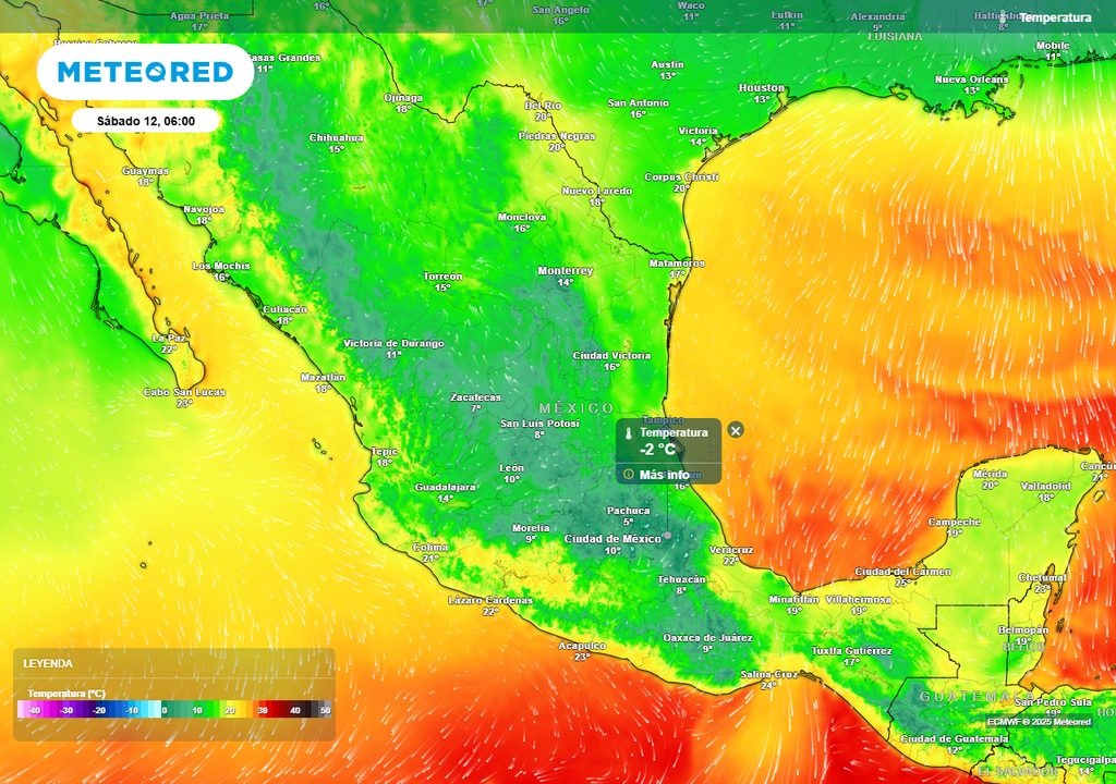 Pronóstico de temperaturas en grados Celsius Pronóstico de temperaturas en grados Celsius
