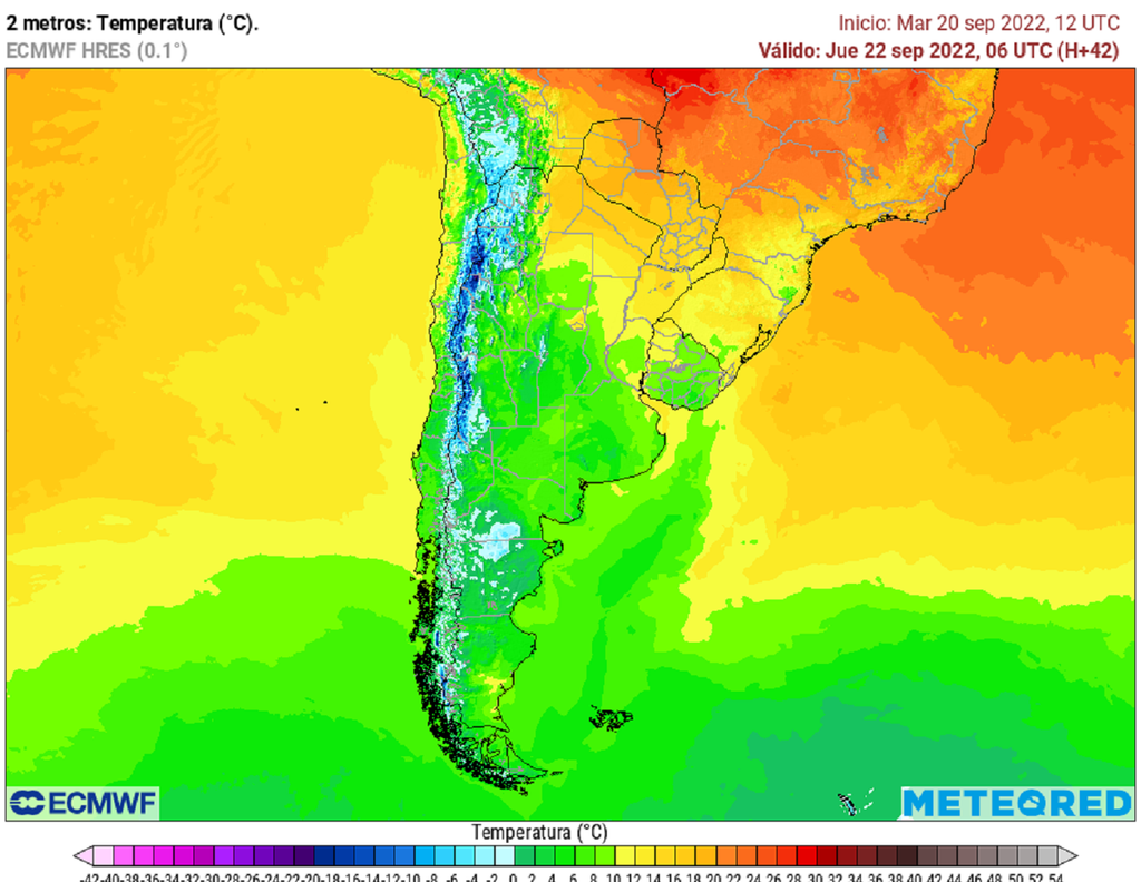 Mapa de temperatura (2m) Mapa de temperatura (2m)