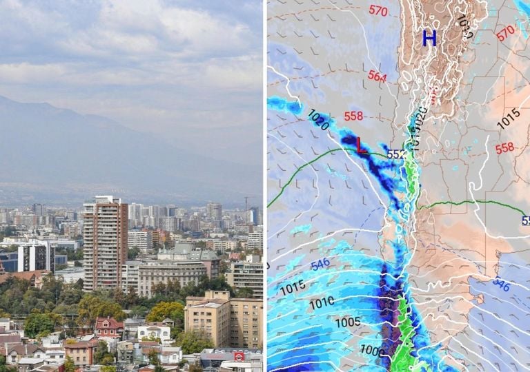 Fr&iacute;o y nubes esta semana en Santiago: &iquest;llegar&aacute; la lluvia a la zona central la pr&oacute;xima?