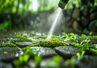Frühling im Garten: So befreist du deine Steine von lästigem Moos und Grünbelag!“