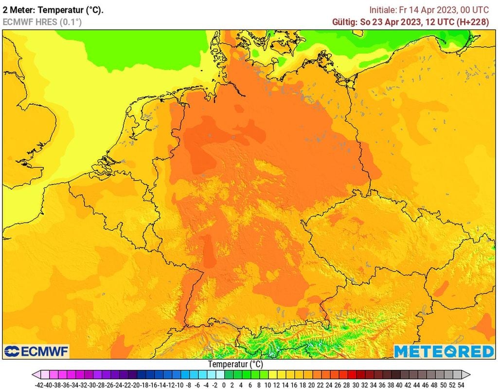 sommertag, april, ecmwf