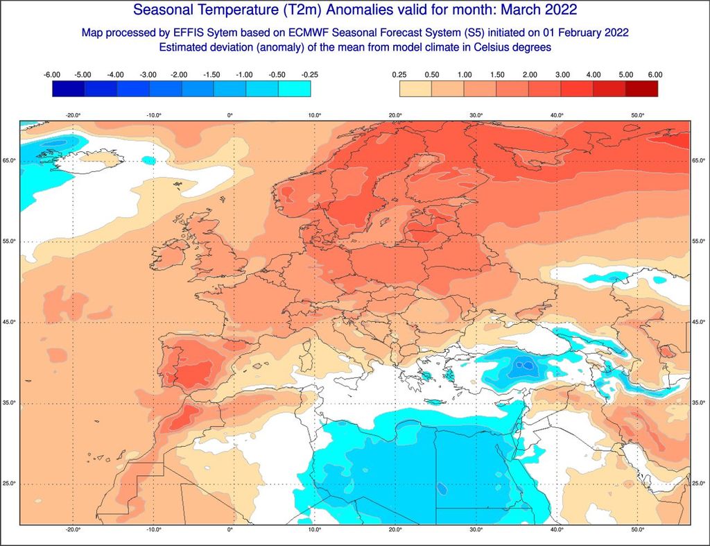 Trend März ECMWF Trend März ECMWF