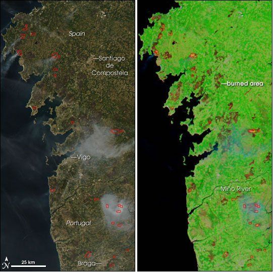Fuegos En España Y Portugal