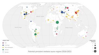 Los científicos muestran las diez principales superfuentes de metano, potente gas efecto invernadero, a nivel global