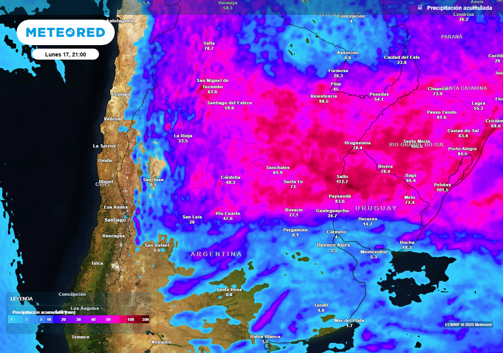 Lluvia, Tormenta, Acumulados, Argentina, Córdoba, Santa Fe