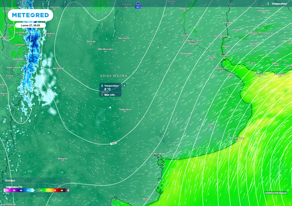 La próxima semana comenzará con heladas en la región Pampeana.