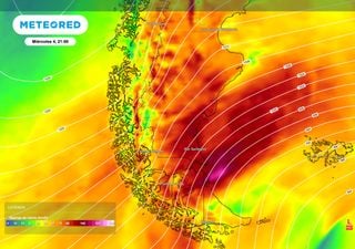 Fuerte temporal de 100 km/h en el sur de la Patagonia, antes de un cambio rotundo hacia mayor estabilidad