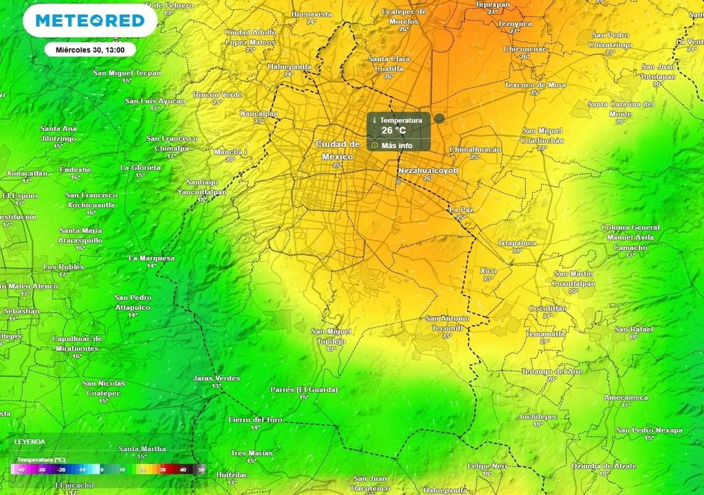 calor Septiembre se despide con temperaturas máximas entre 25 y 27 °C en las alcaldías del norte, centro y oriente.