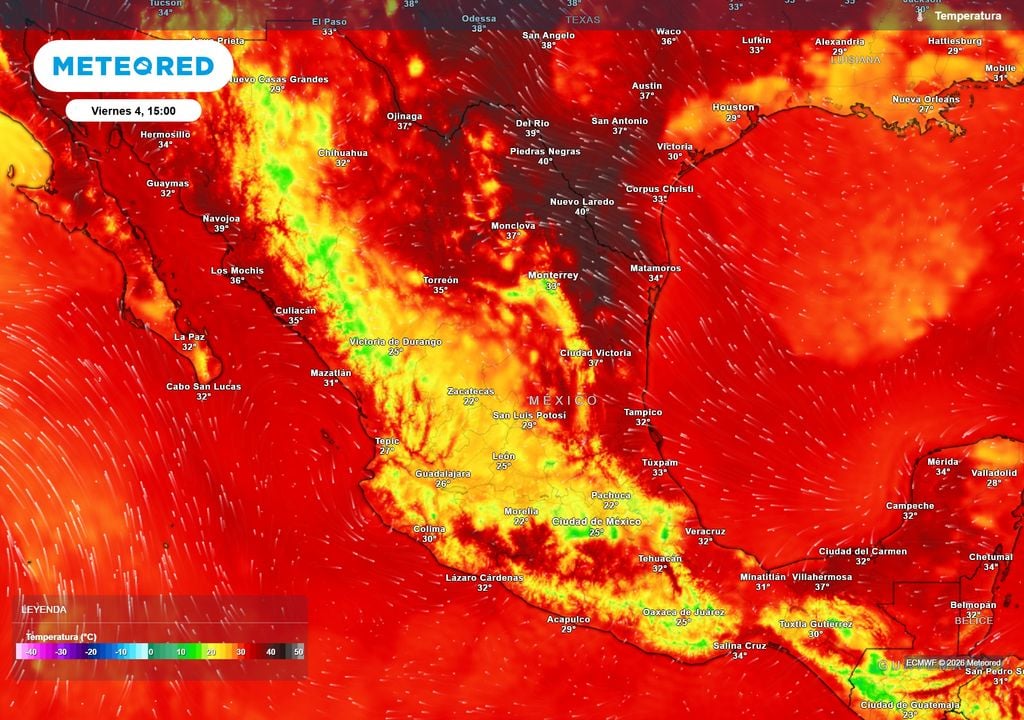 Pronóstico de temperaturas en grados Celsius El calor no dará tregua en el noreste, noroeste y sureste con 35-45 °C nuevamente esta tarde, pero disminuyendo en zonas de lluvias, siendo lo más templado en el Altiplano...