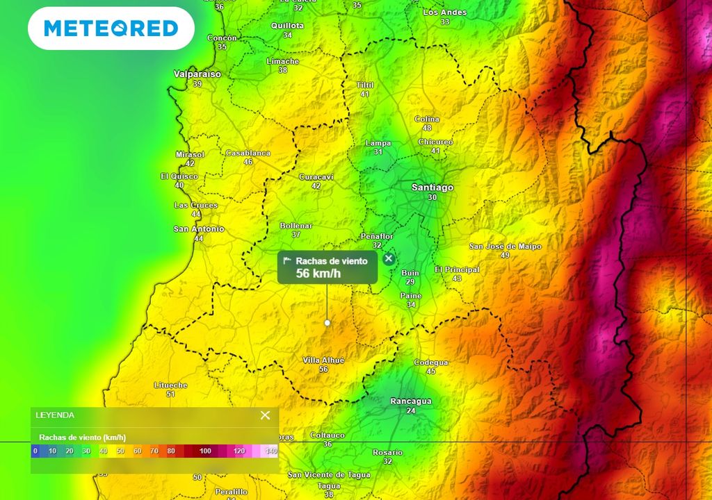 Rachas de viento ECMWF