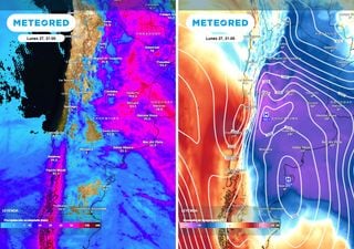 Fuertes tormentas avanzarán desde este jueves 23 en Argentina, dando paso a un tardío periodo frío con riesgo de heladas