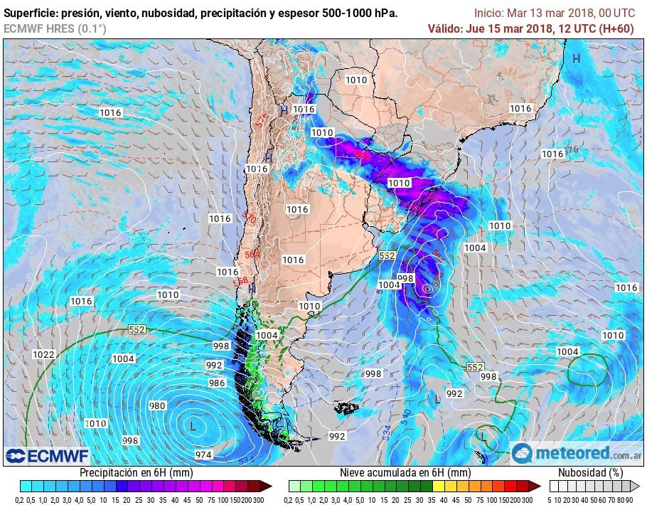 Pronóstico tormentas lluvias Argentina