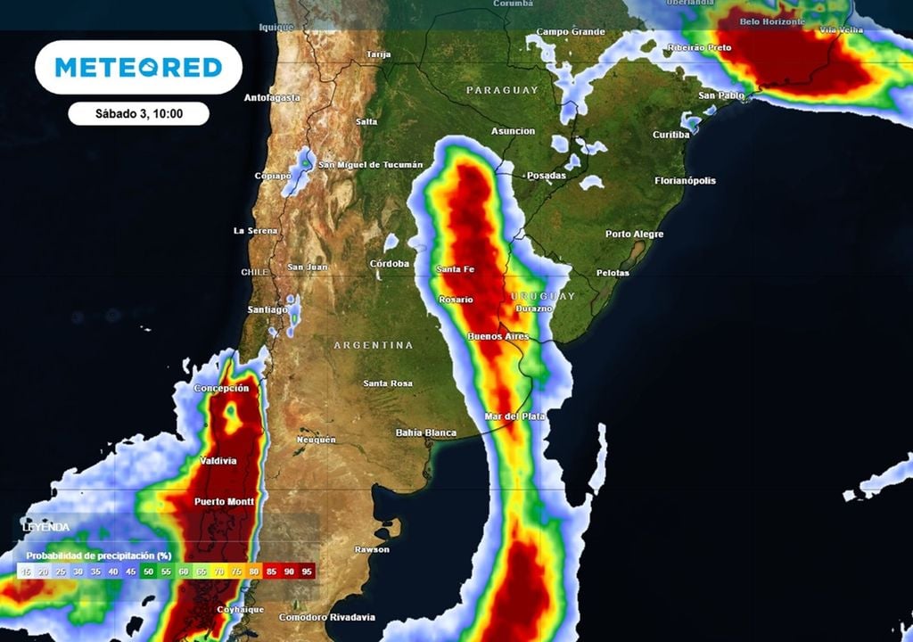 Llegan nuevas tormentas fuertes a severas este fin de semana, con alerta para una docena de provincias en Cuyo, Centro y NEA.