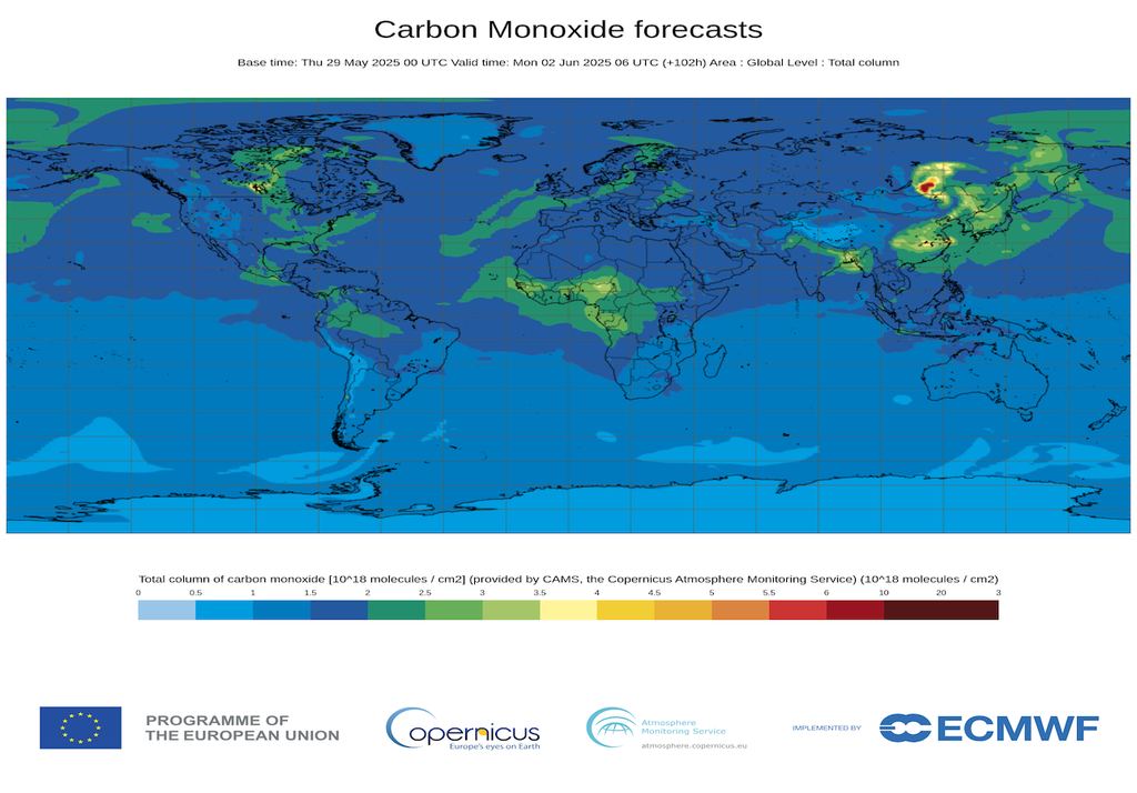 Monóxido de carbono e incêndios do Canadá e qualidade do ar em Portugal Monóxido de carbono e incêndios do Canadá e qualidade do ar em Portugal
