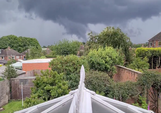 Funnel cloud video footage captured in Warwickshire and Yorkshire