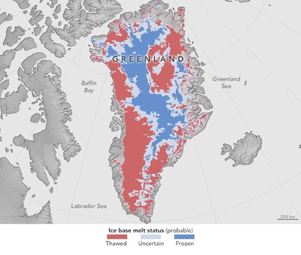 Fusión En La Base De La Capa De Hielo De Groenlandia