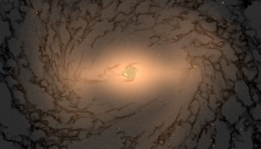 Galaxienzentren: Sternhaufen und Sternscheiben entstehen und entwickeln sich zusammen