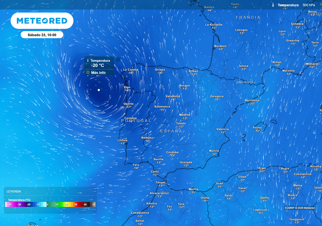 La dana, a pesar de no ser de gran tamaño, dejará tormentas fuertes en el extremo noroeste peninsular.