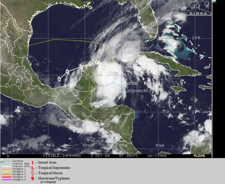 Gamma se fortalece y se acerca a la costa de la península de Yucatán