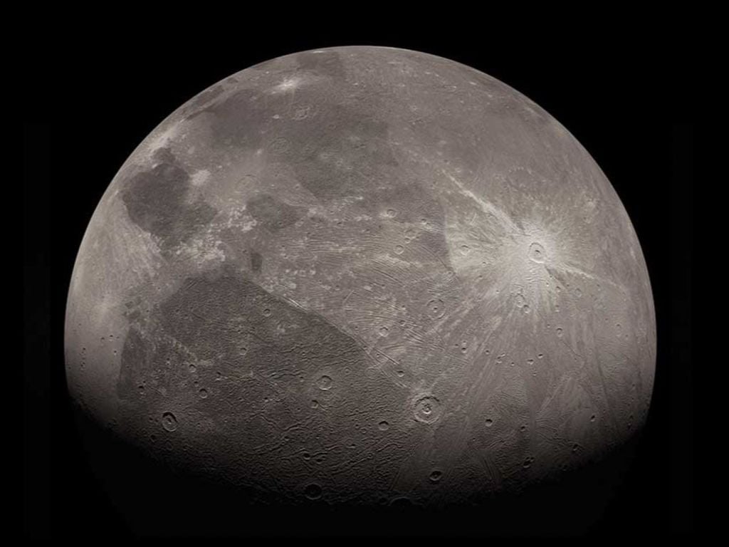 Imagen mejorada de Ganímedes, tomada por la nave espacial Juno de la NASA el 7 de junio de 2021. Crédito: NASA/JPL-Caltech/SwRI/MSSS/Kalleheikki Kannisto.