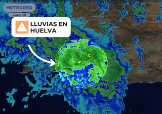 Garoé ya deja lluvias de más de 100 l/m2 en la provincia de Huelva, AEMET activa avisos naranjas: última hora y vídeos