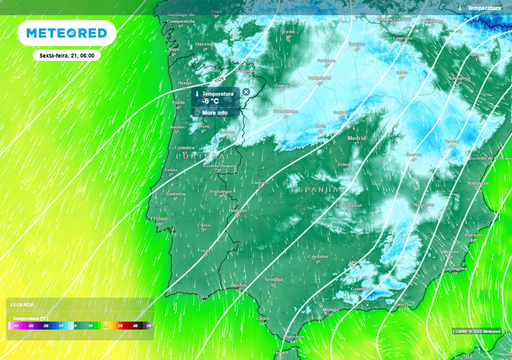 Geada e outros fenómenos à espreita em Portugal: os 0 ºC poderão registar-se em breve, segundo os nossos mapas do tempo