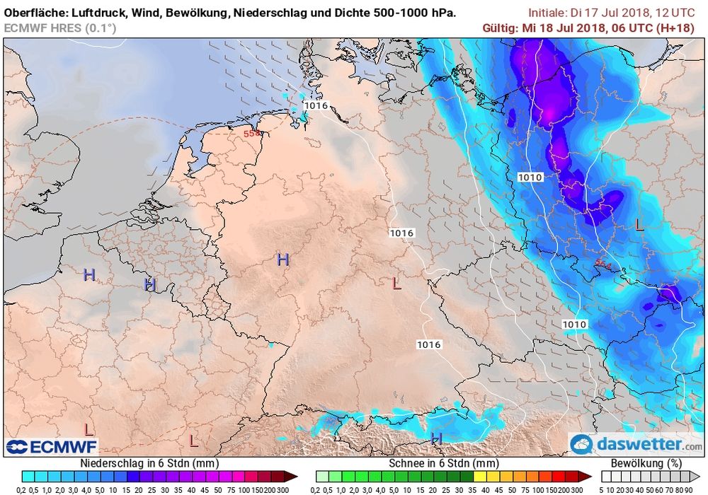 Regen im Nordosten Regen im Nordosten