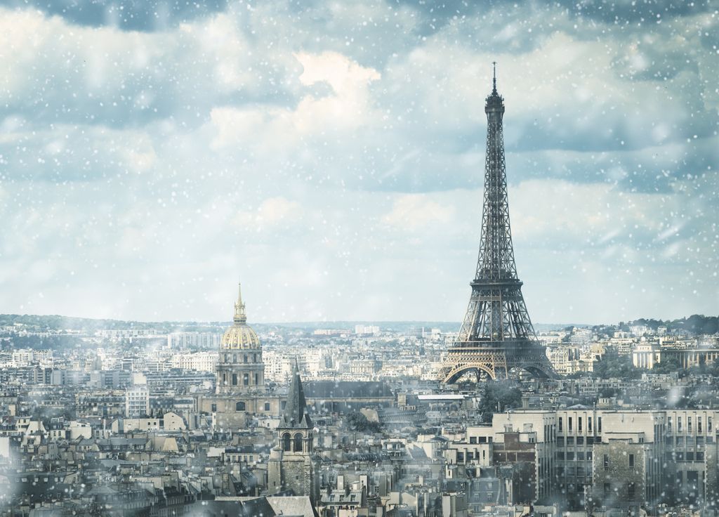 Froid neige Paris France