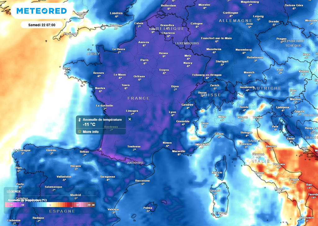 Ces prochains jours, le mercure se situera souvent entre 5 et 10°C en dessous des normales de saison. Ces prochains jours, le mercure se situera souvent entre 5 et 10°C en dessous des normales de saison.