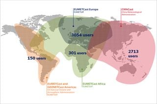 Red de información satelital GEONETCast - Américas