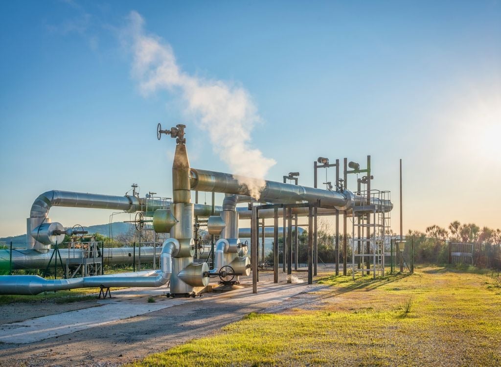 Geothermie-Anlage in Lardello (italien) - mitten in der Toskana