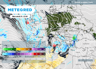 Massa d'aria dalla Groenlandia verso l'Italia: mercoled&igrave; sulla Spagna, venerd&igrave; da noi con pioggia e neve