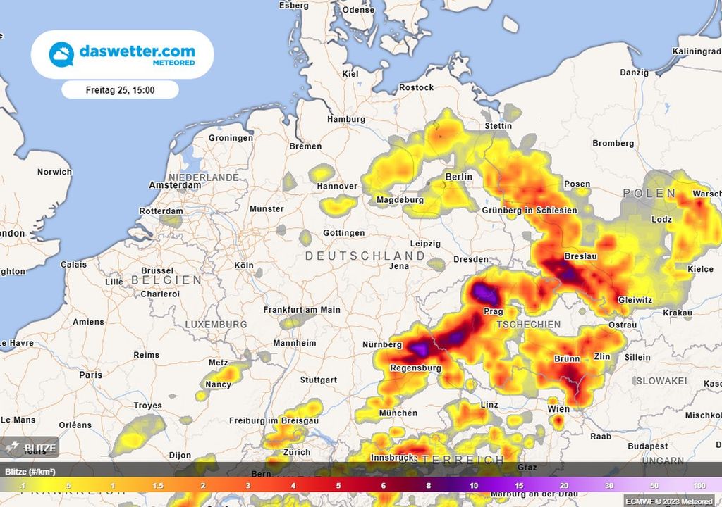 Achtung Schwere Gewitter! Unwetterwarnung Für Deutschland: Der ...