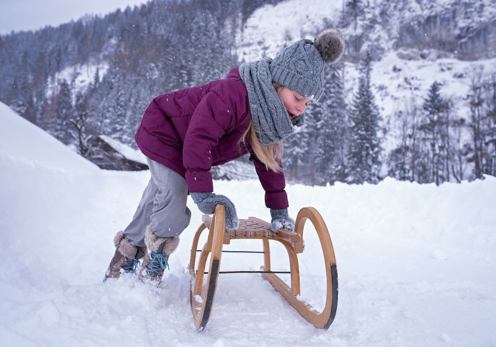 Schlitten fahren an Weihnachten Schlitten fahren an Weihnachten