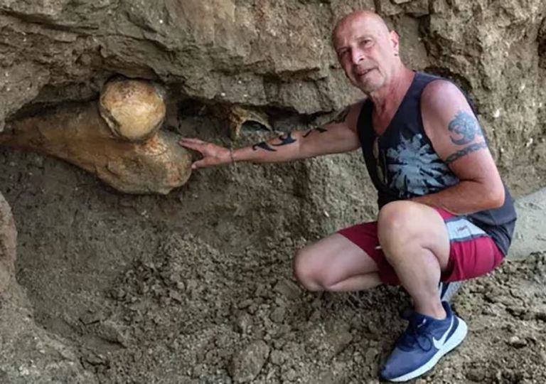 Gigante sob os penhascos: um dos f&oacute;sseis de megat&eacute;rio mais bem preservados encontrados em Santa Clara del Mar