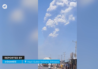 Video: gigantesca erupción del volcán Hayli Gubbi en Etiopía tras miles de años de inactividad