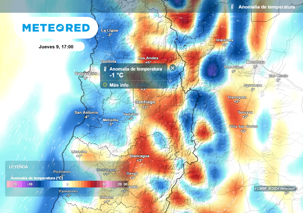 Zonas de la RM tendrá un baja transitoria de las temperaturas: comunas con mayor influencia costera serán más beneficiadas.