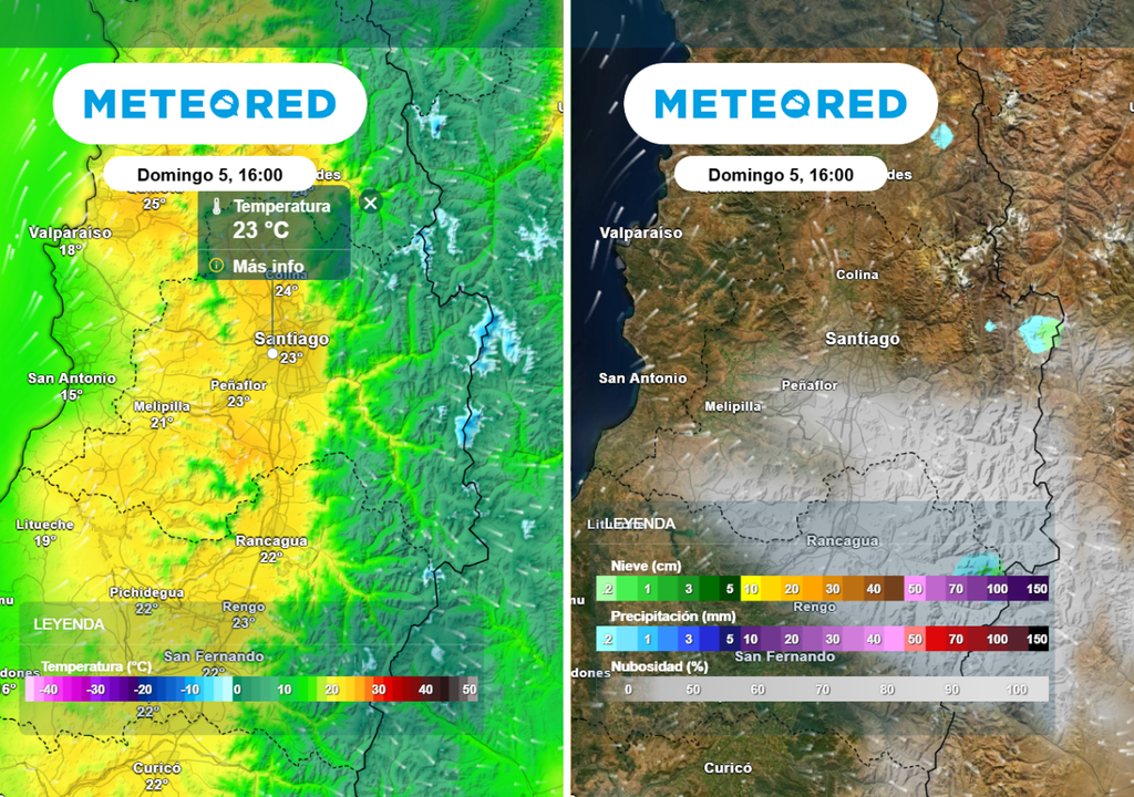 Este domingo se espera un día fresco en Santiago, con incluso una mayor cobertura nubosa que días previos.