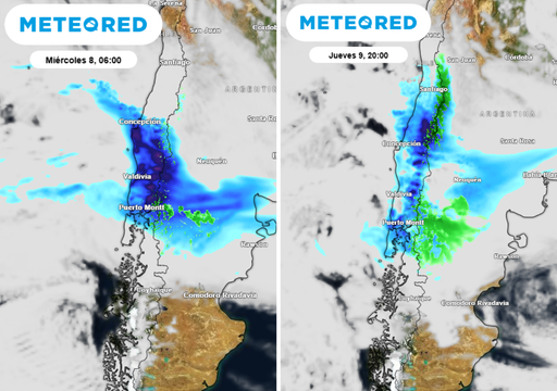Semana clave para la lluvia en Chile: r&iacute;o atmosf&eacute;rico y varios frentes traer&iacute;an montos sobre lo normal al centro-sur