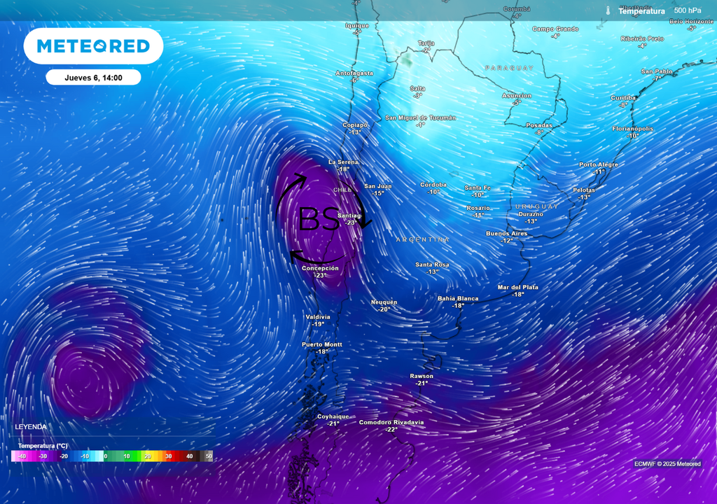 Temperatura en altura. Baja segregada.