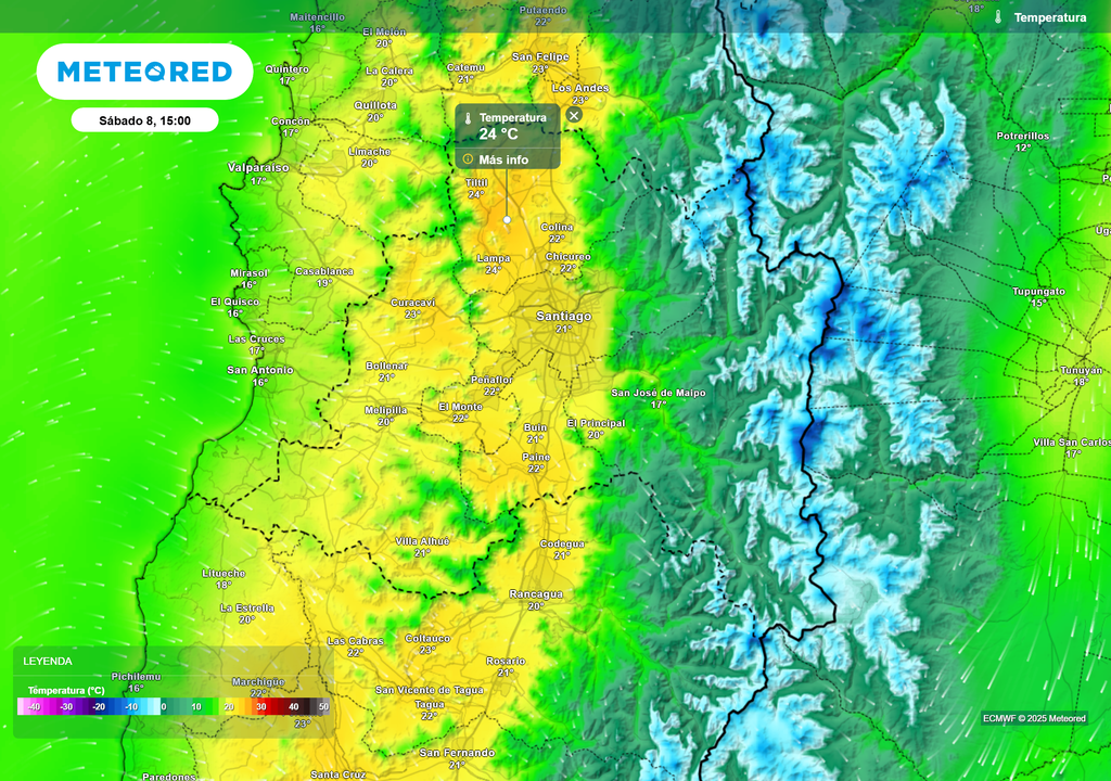 mapa de temperaturas.