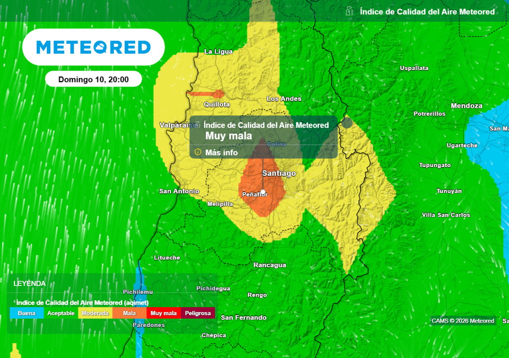 Condiciones meteorológicas estables permitirán el deterioro paulatimo de la calidad del aire en Santiago y la RM.