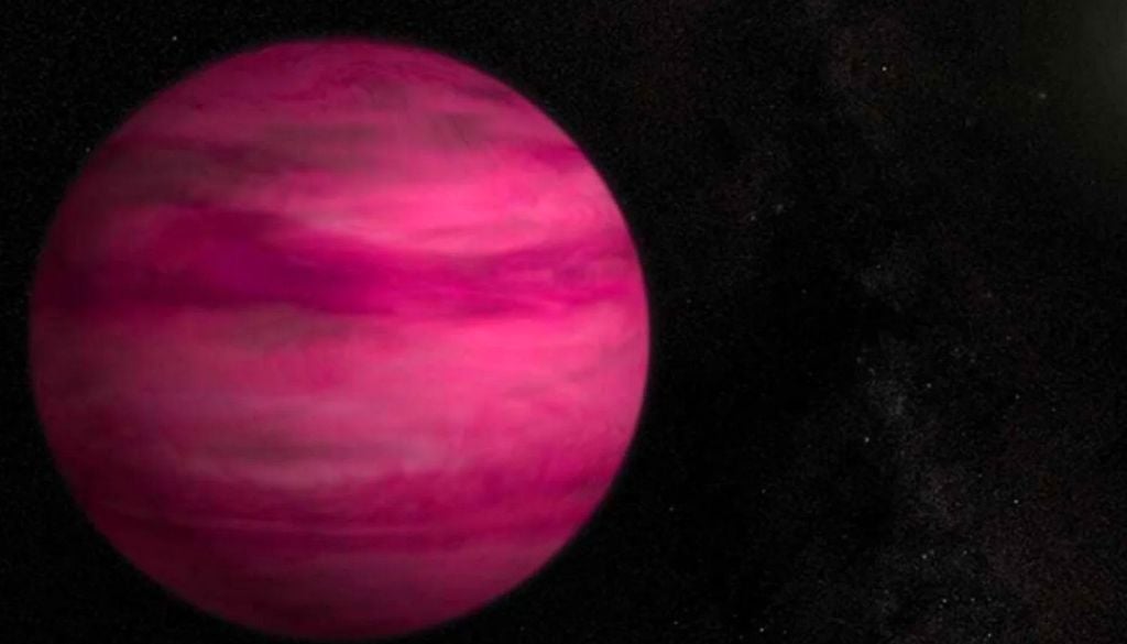 O objeto astronómico GJ504b, conhecido como o "planeta rosa", volta a ser o centro das atenções da comunidade científica na sequência das observações do telescópio James Webb e das dúvidas quanto à sua classificação. Imagem: NASA.