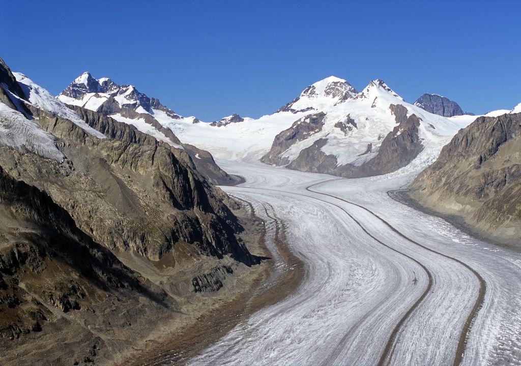 gletscher, berge, alpen, klimawandel