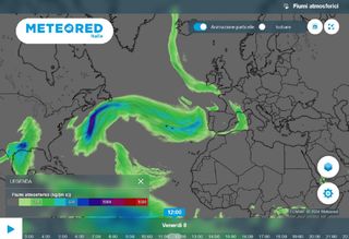 Gli esperti hanno evidenziato la presenza di un fiume atmosferico molto intenso