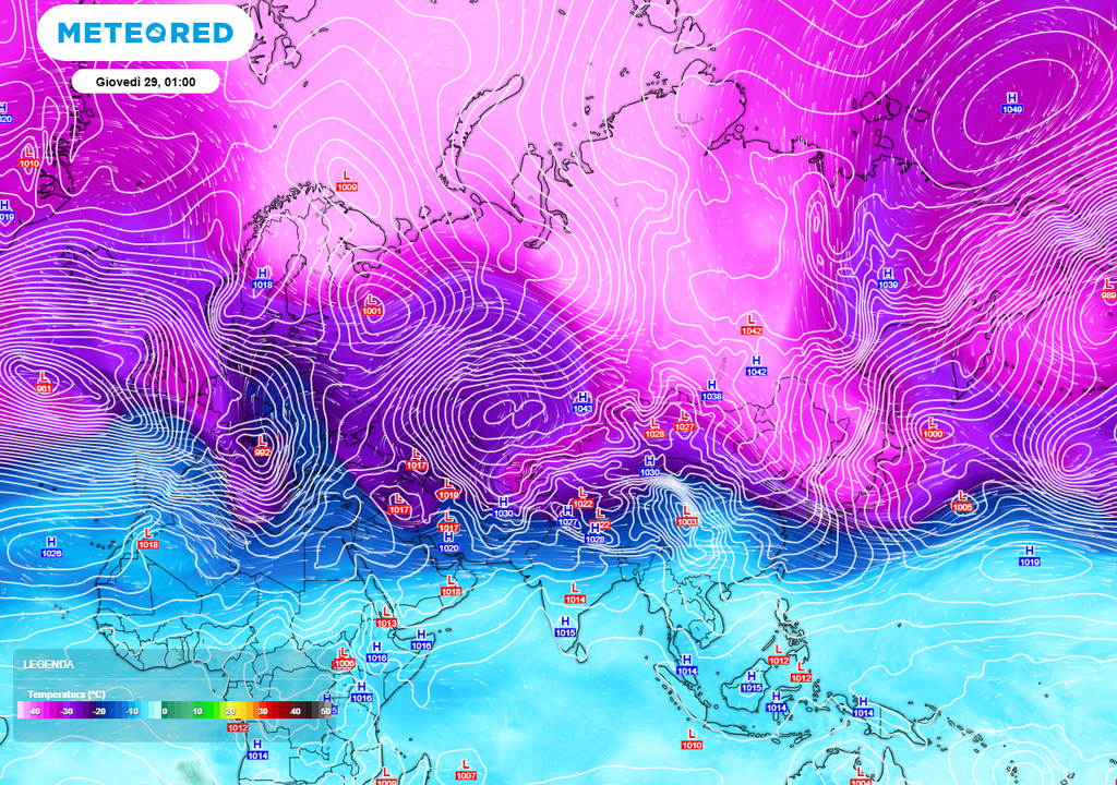 Freddo. Nonostante l’instabilità del vortice polare va detto che senza lo sviluppo di un blocco anticiclonico sulla Scandinavia il freddo molto difficilmente potrebbe raggiungere le latitudini dell’Italia.