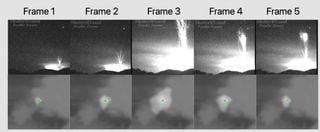 GOES- E captura las primeras imágenes desde el espacio de una descarga de un jet gigante