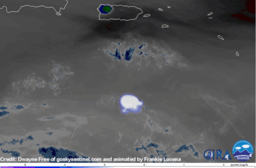 La explosión fue claramente visible en imágenes satelitales del GOES-16 de la NOAA