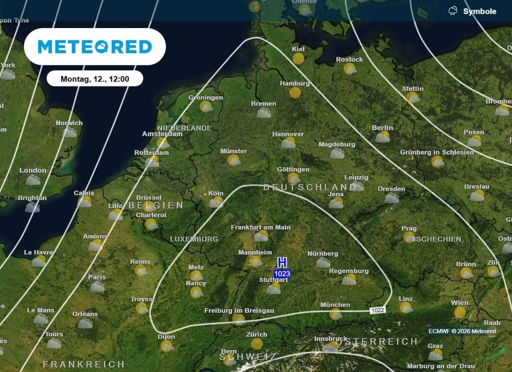 hochdruck, wetter, deutschland Die Nächte sind klar, dafür bekommen wir dank des Hochs aber auch am Tag teilweise richtig viel Sonnenschein.